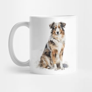 Australian Shepherd Watercolor Style Mug